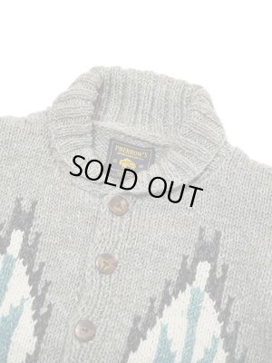 画像3: 【 Pherrow's（フェローズ） 】　ネイティブ柄カウチン　[ Native Cardigan ] [ GRAY ] 