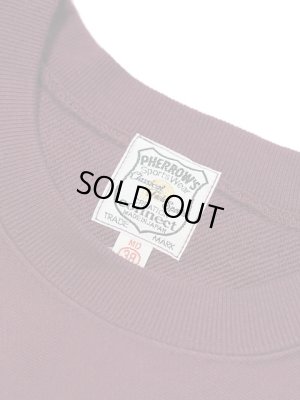 画像7: 【 Pherrow's（フェローズ） 】　 リバースウィーブクルーネック [ REVERSE SWEAT CREW ] [ BURGUNDY ]