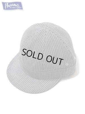 画像1: 【 メール便可 】 【 Pherrow's（フェローズ） 】 ワークキャップ [ WORK CAP ] [ INDIGO HICKORY ] 
