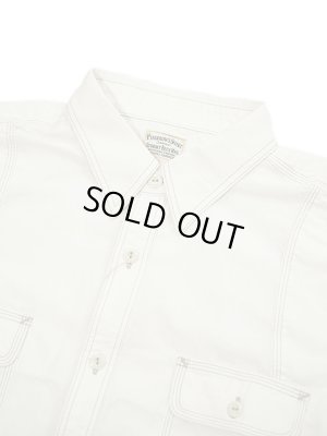 画像3: 【 Pherrow's（フェローズ） 】　半袖ラウンドヨークワークシャツ　[ Round York Work Shirts ] [ White Chambray ]