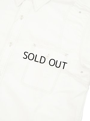 画像4: 【 Pherrow's（フェローズ） 】　半袖ラウンドヨークワークシャツ　[ Round York Work Shirts ] [ White Chambray ]