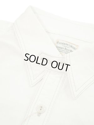画像8: 【 Pherrow's（フェローズ） 】　半袖ラウンドヨークワークシャツ　[ Round York Work Shirts ] [ White Chambray ]