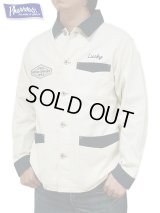 【 Pherrow's（フェローズ） 】　カスタムワークジャケット [ 2-Ton Work Jacket ] [ PRS MOTOR Co. ] [ White x Navy ]