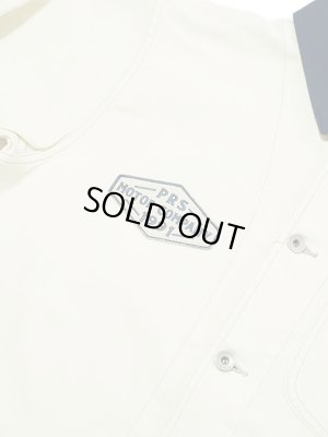 画像5: 【 Pherrow's（フェローズ） 】　カスタムワークジャケット [ 2-Ton Work Jacket ] [ PRS MOTOR Co. ] [ White x Navy ]