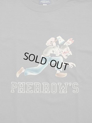 画像4: 【 Pherrow's（フェローズ） 】　フロッキープリントT-シャツ [ INDIAN ] [ CHARCOAL ] 【 メール便可 】