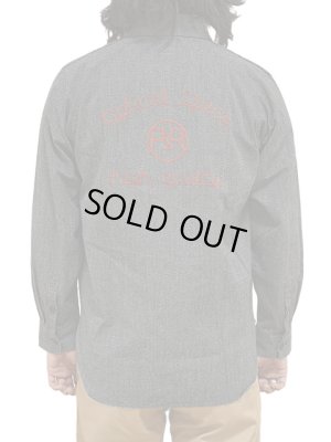 画像2: 【 Pherrow's（フェローズ） 】　撚り杢ラグランワークシャツ [ Covert Raglan Sleeve Work Shirts ] [ Optical Specs ] [ BLACK ]