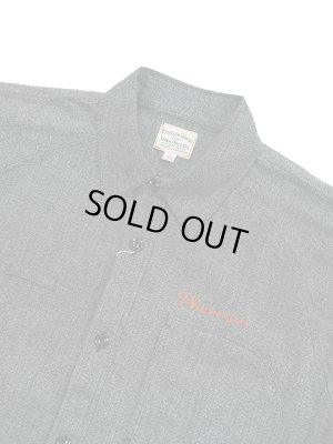 画像3: 【 Pherrow's（フェローズ） 】　撚り杢ラグランワークシャツ [ Covert Raglan Sleeve Work Shirts ] [ Optical Specs ] [ BLACK ]