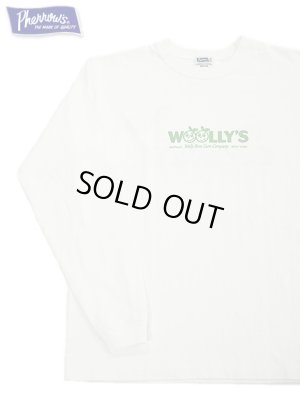 画像1: 【 Pherrow's（フェローズ） 】　プリント L/S T-Shirts [ WOOLLY'S ] [ WHITE ]【 メール便可 】