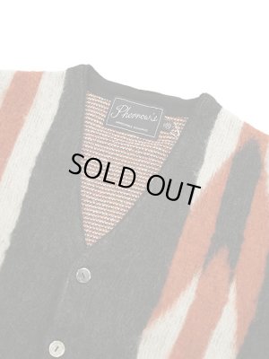 画像3: 【 Pherrow's（フェローズ） 】　モヘアニットカーディガン　[ MOHAIR KNIT CARDIGAN ] [ BLACK STRIPE ] 