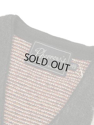 画像8: 【 Pherrow's（フェローズ） 】　モヘアニットカーディガン　[ MOHAIR KNIT CARDIGAN ] [ BLACK STRIPE ] 