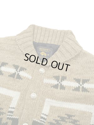 画像3: 【 Pherrow's（フェローズ） 】　ネイティブ柄カウチン [ Native Cardigan ] [ BEIGE ] 