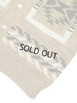 画像4: 【 Pherrow's（フェローズ） 】　ネイティブ柄カウチン [ Native Cardigan ] [ BEIGE ] 