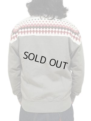 画像2: 【 Pherrow's（フェローズ） 】　雪柄スウェットカーディガン [ Snow Pattern Sweat Cardigan ] [ GRAY ]