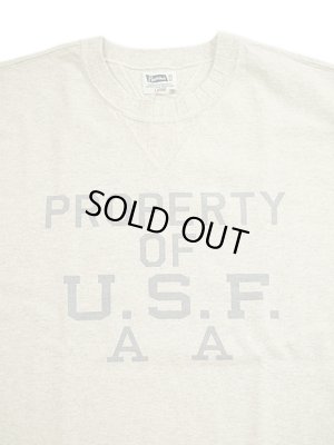 画像3: 【 Pherrow's（フェローズ） 】　スウェットタイプ T-シャツ [ スウェッT ] [ U.S.F AA ] [ OATMEAL ] 【 メール便可 】