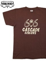 【 DUBBLEWORKS（ダブルワークス） 】　プリントTシャツ [ Printed Tee ] [ CASCAD ] [ BORDEAUX ] 【 メール便可 】