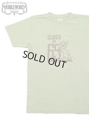 画像1: 【 DUBBLEWORKS（ダブルワークス） 】　プリントTシャツ [ Printed Tee ] [ CLASS OF 69 ] [ TEA GREEN ] 【 メール便可 】