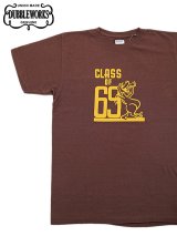【 DUBBLEWORKS（ダブルワークス） 】　プリントTシャツ [ Printed Tee ] [ CLASS OF 69 ] [ BORDEAUX ] 【 メール便可 】