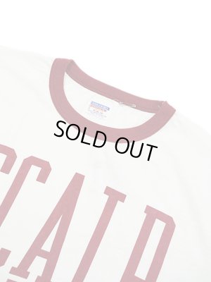 画像3: 【 DUBBLEWORKS（ダブルワークス） 】　リンガーTシャツ [ Ringer Tee ] [ SCALP DE PEW ] [ OFF WHITE x RED ] 【 メール便可 】