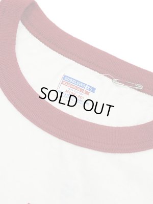 画像7: 【 DUBBLEWORKS（ダブルワークス） 】　リンガーTシャツ [ Ringer Tee ] [ SCALP DE PEW ] [ OFF WHITE x RED ] 【 メール便可 】