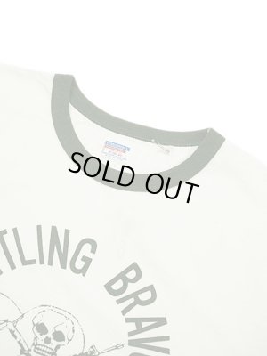 画像3: 【 DUBBLEWORKS（ダブルワークス） 】　リンガーTシャツ [ Ringer Tee ] [ BATTLING ] [ OFF WHITE x GREEN ] 【 メール便可 】