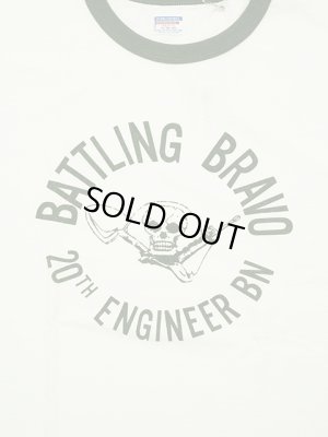 画像4: 【 DUBBLEWORKS（ダブルワークス） 】　リンガーTシャツ [ Ringer Tee ] [ BATTLING ] [ OFF WHITE x GREEN ] 【 メール便可 】