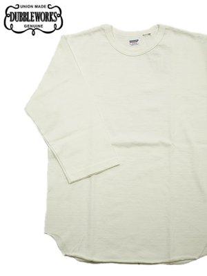画像1: 【 DUBBLEWORKS（ダブルワークス） 】　ヘヴィウエイトベースボールTシャツ [ Heavy Weight Baseball Tee ] [ OFF WHITE ] 【 メール便可 】