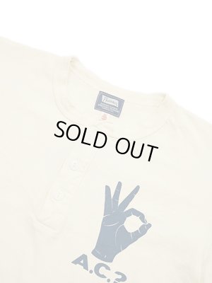 画像3: 【 Pherrow's（フェローズ） 】　プリントヘンリーネックT-シャツ [ A.C.? ] [ S.WHITE ] 【 メール便可 】