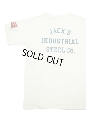 画像2: 【 Pherrow's（フェローズ） 】　プリントT-シャツ ワッペンカスタム [ JIS CO. ] [ WHITE ] 【 メール便可 】