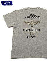 【 Pherrow's（フェローズ） 】　刺繍T-シャツ [ USAAF ] [ H.GRAY ] 【 メール便可 】