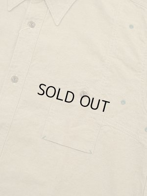 画像4: 【 Pherrow's（フェローズ） 】 コットンリネンワークシャツ [ Cotton Linen Work Shirts ] [ Beige ]