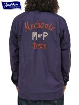 【 Pherrow's（フェローズ） 】 カスタムワークシャツ [ Work Shirts ] [ Mechanic M of P ] [ NAVY ]