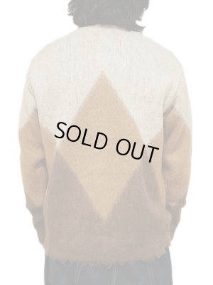 画像2: 【 Pherrow's（フェローズ） 】　モヘアニットカーディガン　[ MOHAIR KNIT CARDIGAN ] [ MUSTARD x BROWN ] 