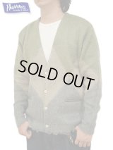 【 Pherrow's（フェローズ） 】　モヘアニットカーディガン　[ MOHAIR KNIT CARDIGAN ] [ OLIVE x BEIGE ] 