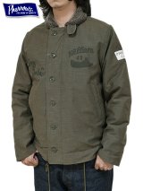 【 Pherrow's（フェローズ） 】 N-1 DECK JACKET [ Deco ] [ OLIVE ]