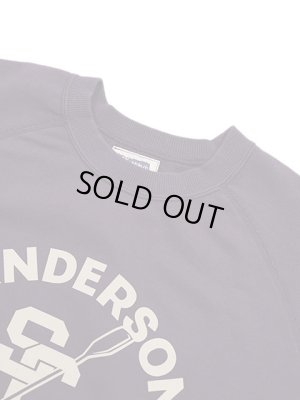 画像3: 【 Pherrow's（フェローズ） 】　フロッキープリントスウェット [ SANDERSON COLLEGE ] [ EGG PLANT ]