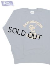 【 Pherrow's（フェローズ） 】　フロッキープリントスウェット [ SANDERSON COLLEGE ] [ NAVY ]