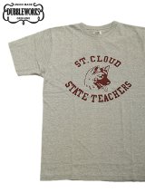 【 DUBBLEWORKS（ダブルワークス） 】　プリントTシャツ [ Printed Tee ] [ STATE TEACHERS ] [ HEATHER GRAY ] 【 メール便可 】