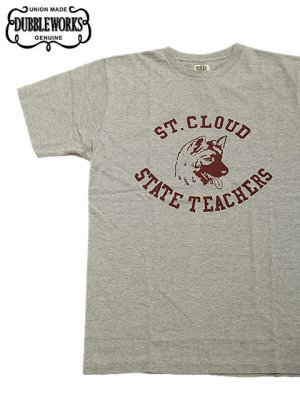 画像1: 【 DUBBLEWORKS（ダブルワークス） 】　プリントTシャツ [ Printed Tee ] [ STATE TEACHERS ] [ HEATHER GRAY ] 【 メール便可 】