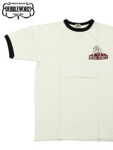 【 DUBBLEWORKS（ダブルワークス） 】　リンガーTシャツ [ Ringer Tee ] [ BULLDOG ] [ OFF WHITE x BLACK ] 【 メール便可 】