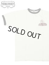 【 DUBBLEWORKS（ダブルワークス） 】　リンガーTシャツ [ Ringer Tee ] [ BULLDOG ] [ OFF WHITE x BLACK ] 【 メール便可 】
