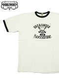 【 DUBBLEWORKS（ダブルワークス） 】　リンガーTシャツ [ Ringer Tee ] [ BROADMOOR ] [ OFF WHITE x BLACK ] 【 メール便可 】