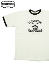 【 DUBBLEWORKS（ダブルワークス） 】　リンガーTシャツ [ Ringer Tee ] [ BROADMOOR ] [ OFF WHITE x BLACK ] 【 メール便可 】