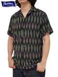 【 Pherrow's（フェローズ） 】 COTTON OPEN SHIRT [ IKAT DESIGN ] [ BLACK ] 【 メール便可 】