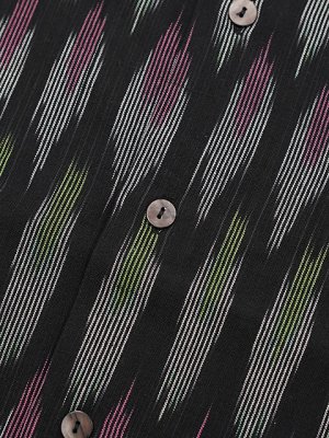 画像5: 【 Pherrow's（フェローズ） 】 COTTON OPEN SHIRT [ IKAT DESIGN ] [ BLACK ] 【 メール便可 】