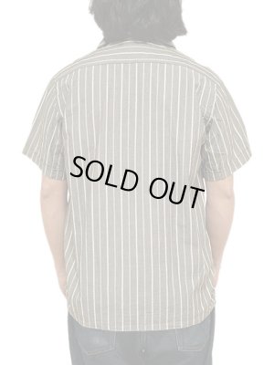 画像2: 【 Pherrow's（フェローズ） 】 半袖ストライプイタリアンカラーシャツ [  ITALIAN COLLAR SHIRTS ] [ CHARCOAL STRIPE ] 【 メール便可 】