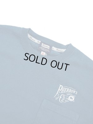 画像3: 【 Pherrow's（フェローズ） 】　ポケ付きプリントT-シャツ [ Pherrows Co ] [ S.BLUE ] 【 メール便可 】