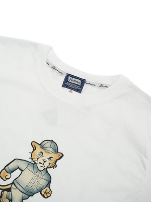 画像3: 【 Pherrow's（フェローズ） 】　フロッキープリントT-シャツ [ Pherrows Denim Co ] [ WHITE ] 【 メール便可 】