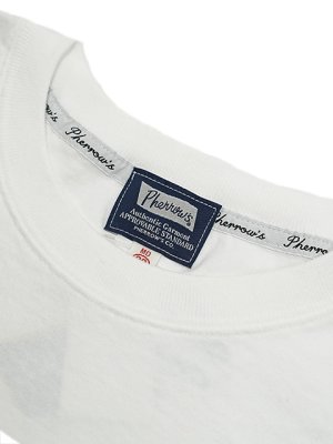 画像7: 【 Pherrow's（フェローズ） 】　フロッキープリントT-シャツ [ Pherrows Denim Co ] [ WHITE ] 【 メール便可 】