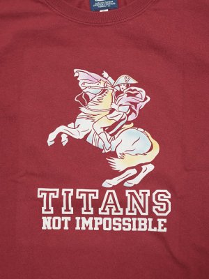 画像4: 【 Pherrow's（フェローズ） 】　プリントT-シャツ [ TAITANS ] [ BURGUNDY ] [ カタログ未掲載 ] 【 メール便可 】