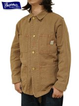 【 Pherrow's（フェローズ） 】 BROWN DUCK COVERALL [ Sweet Orr Type ] [ BROWN ]
